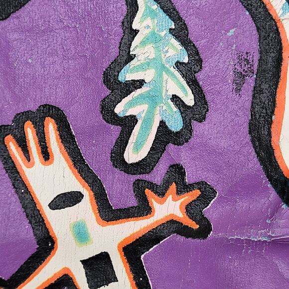 Vintage 1990 Aztec Sunset Art Shirt Medium 18x25 Native-American - Picture 12 of 15